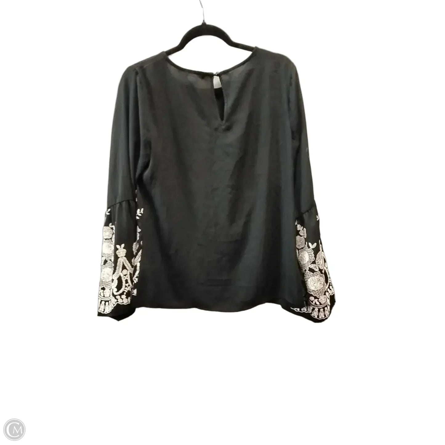 Blouse Long Sleeve By Maurices In Black & Cream, Size: M