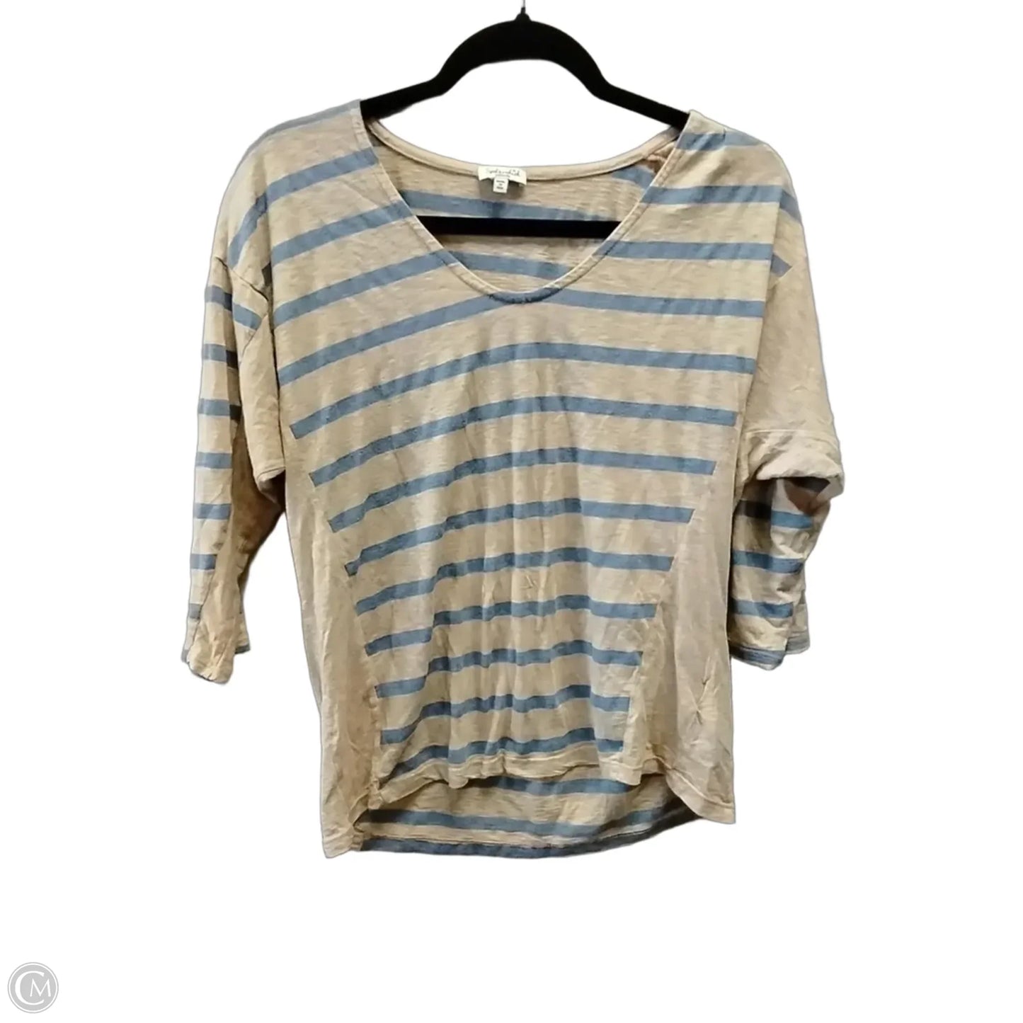 Top Long Sleeve By Splendid In Blue & Brown, Size: M