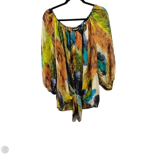 Blouse Long Sleeve By Lane Bryant In Multi-colored, Size: 2x