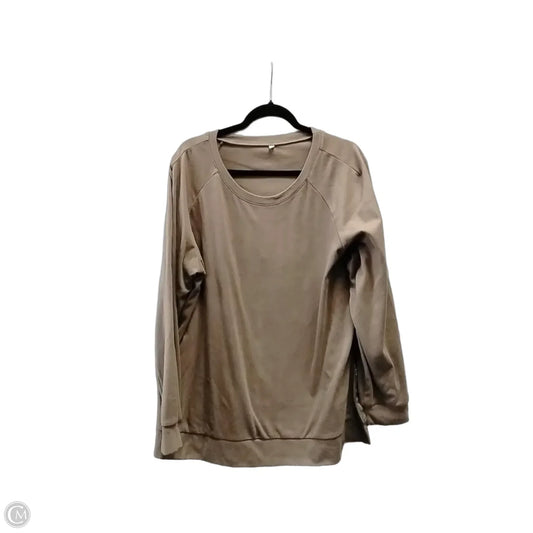Sweatshirt Crewneck By Clothes Mentor In Brown, Size: 2x