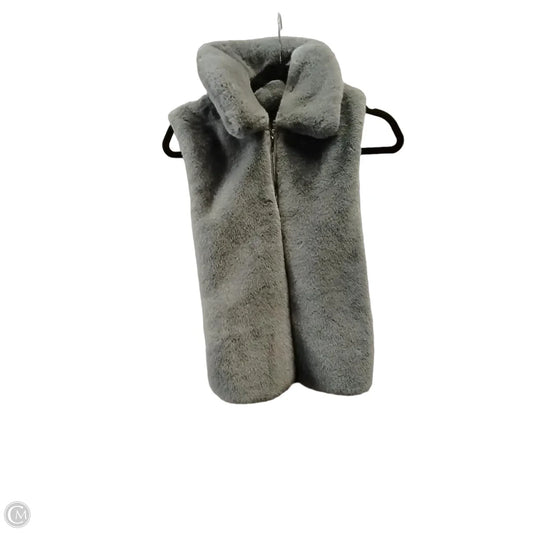 Vest Faux Fur & Sherpa By White House Black Market In Grey, Size: Xs