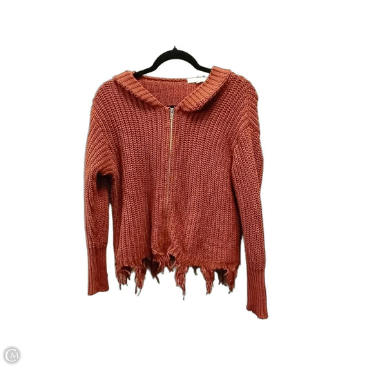 Sweater Cardigan By Clothes Mentor In Orange, Size: S