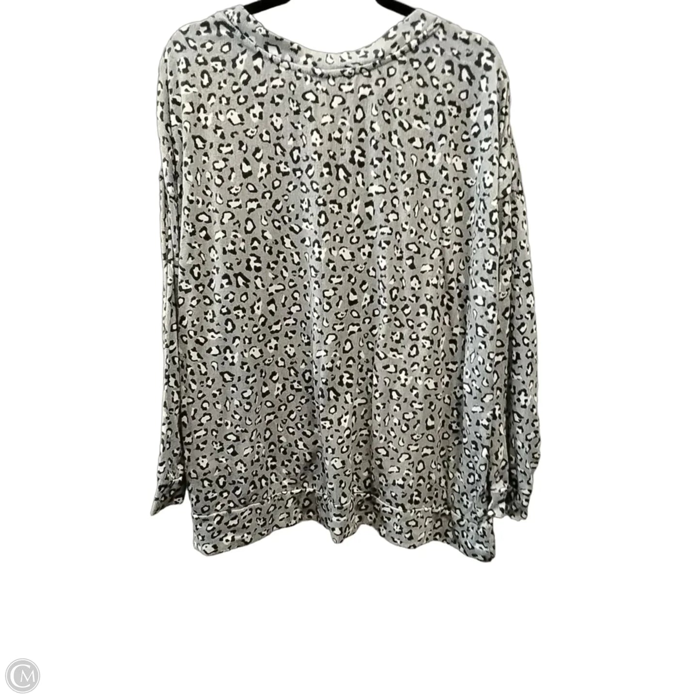 Top Long Sleeve By Secret Treasures In Leopard Print, Size: 3x