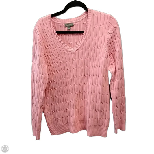 Sweater By Style And Company In Pink, Size: L