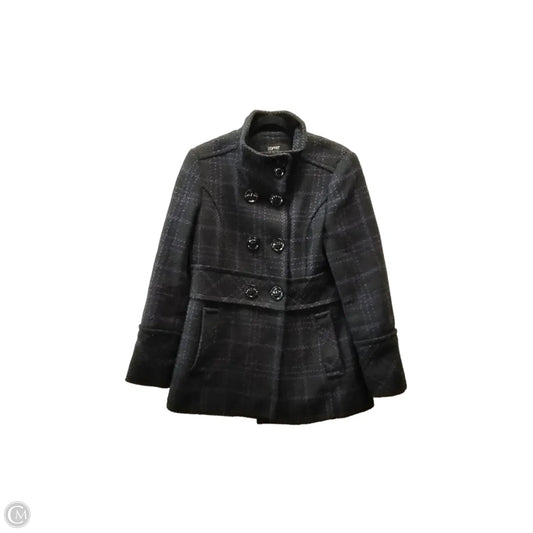 Coat Peacoat By Esprit In Black & Purple, Size: M
