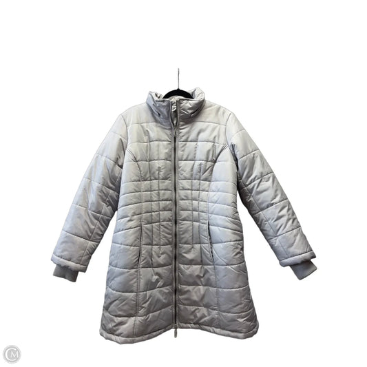 Coat Puffer & Quilted By Susan Graver In Grey, Size: L