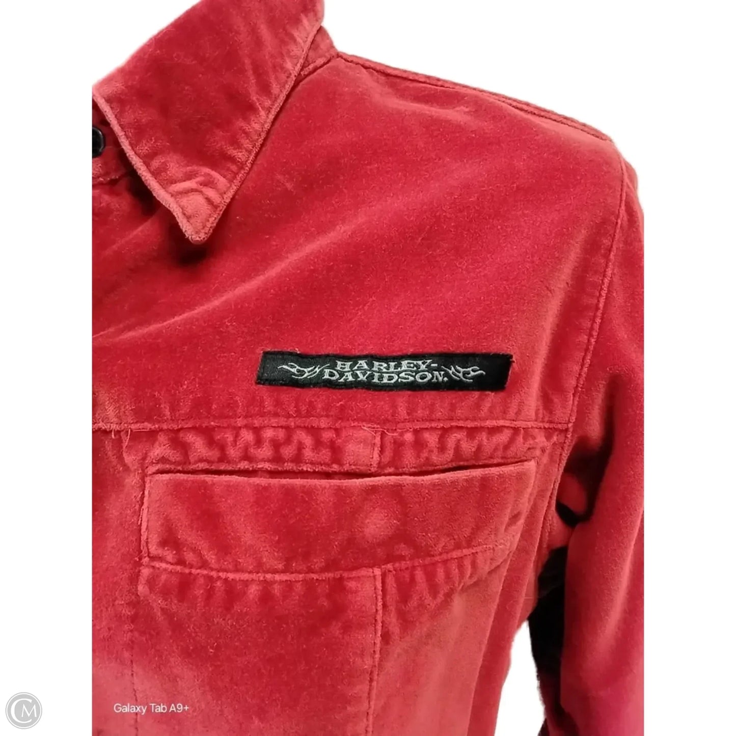 Top Long Sleeve By Harley Davidson In Red, Size: S