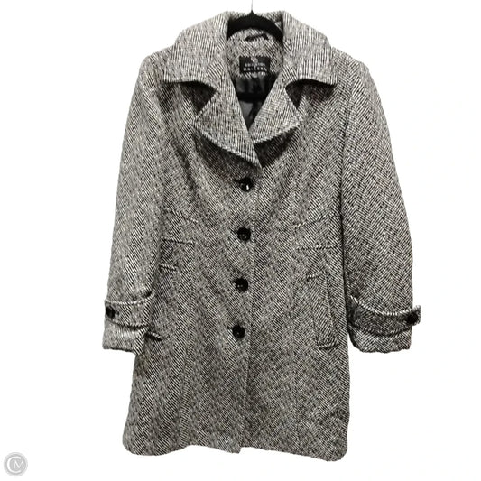Coat Peacoat By Clothes Mentor In Black & White, Size: M