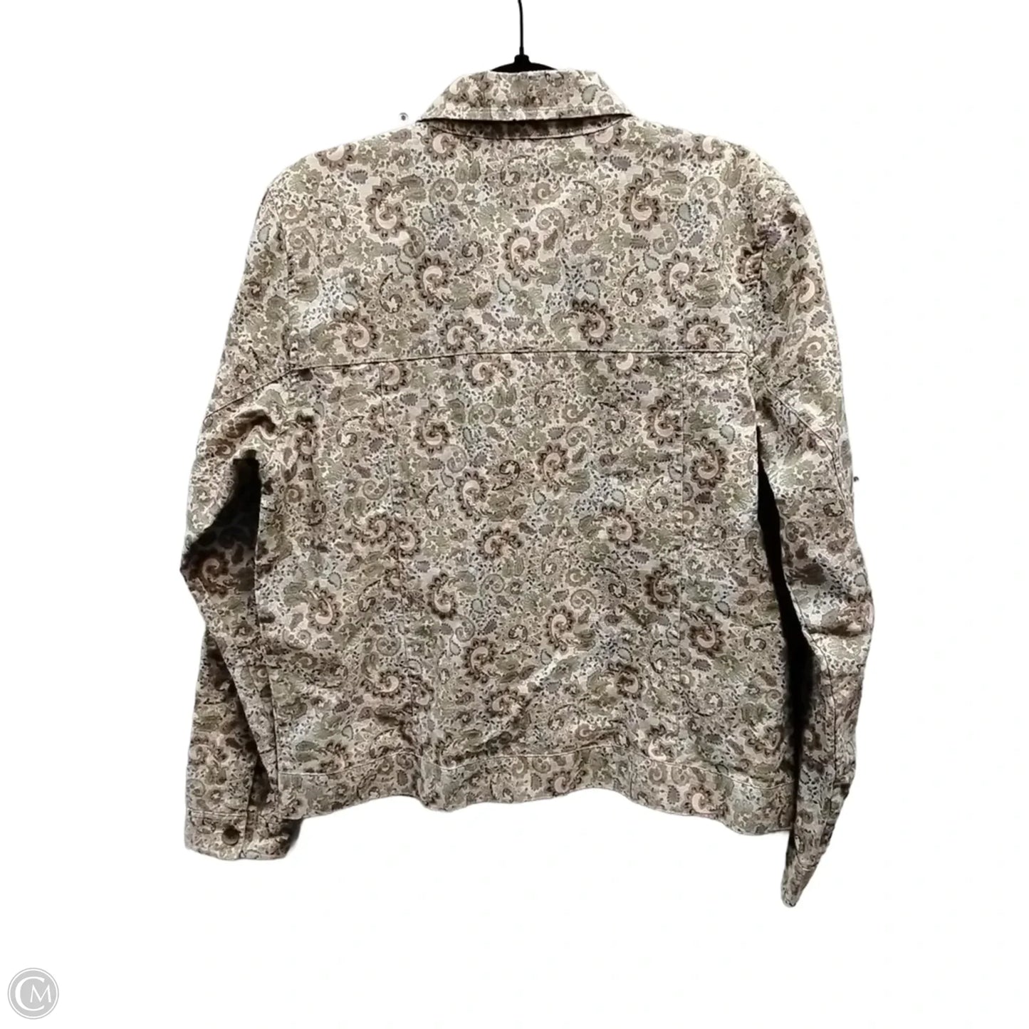 Jacket Shirt By Christopher And Banks In Paisley Print, Size: M
