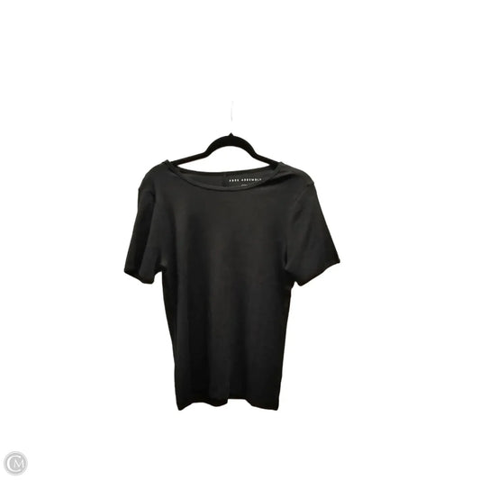 Top Short Sleeve Basic By Free Assembly In Black, Size: Xl