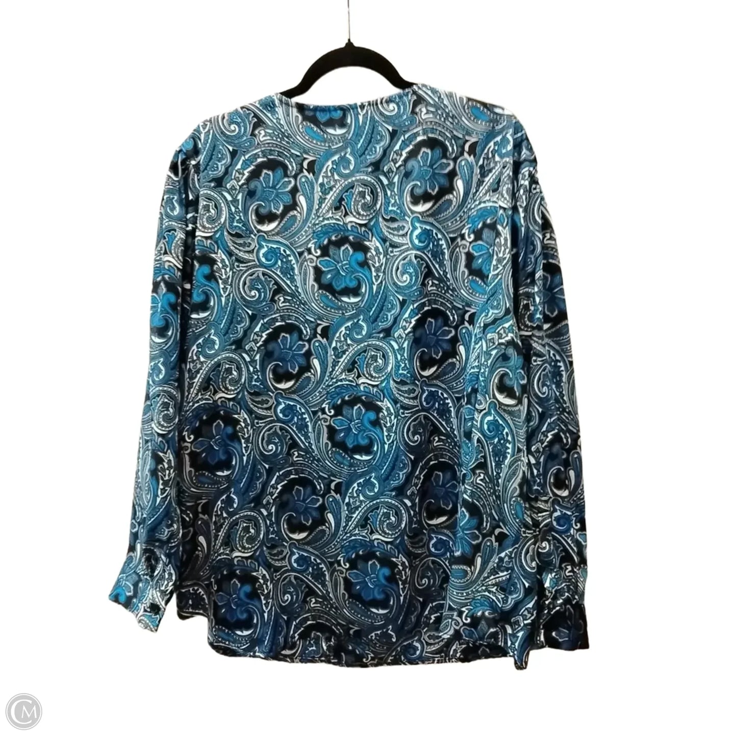 Blouse Long Sleeve By Jones New York In Paisley Print, Size: 3x