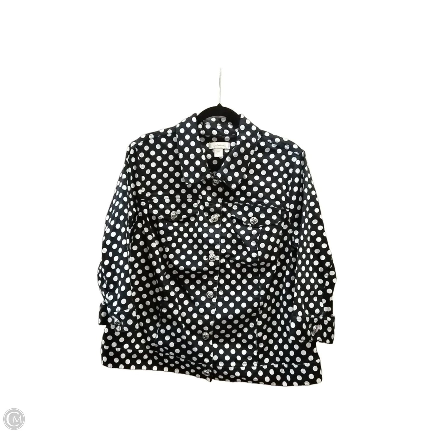 Jacket Denim By Cj Banks In Polkadot Pattern, Size: 1x