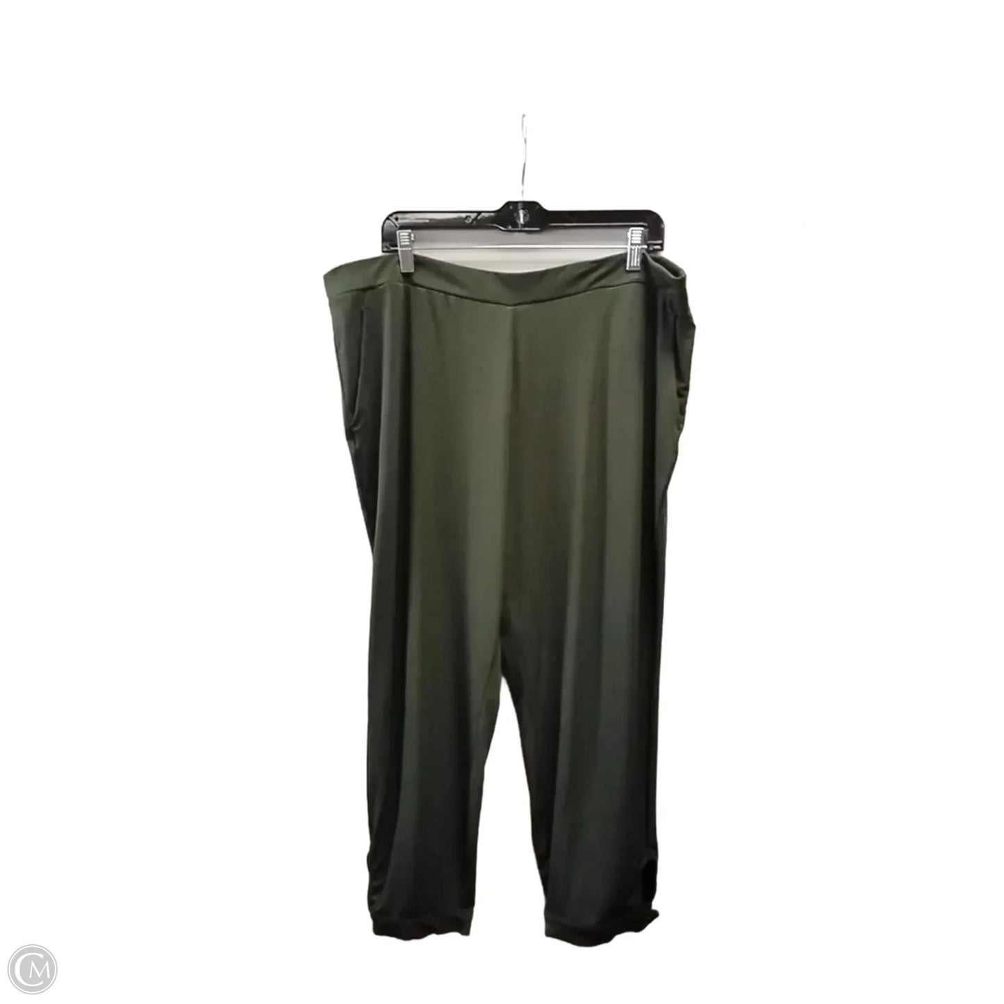 Pants Linen By Susan Graver In Green, Size: Xlp