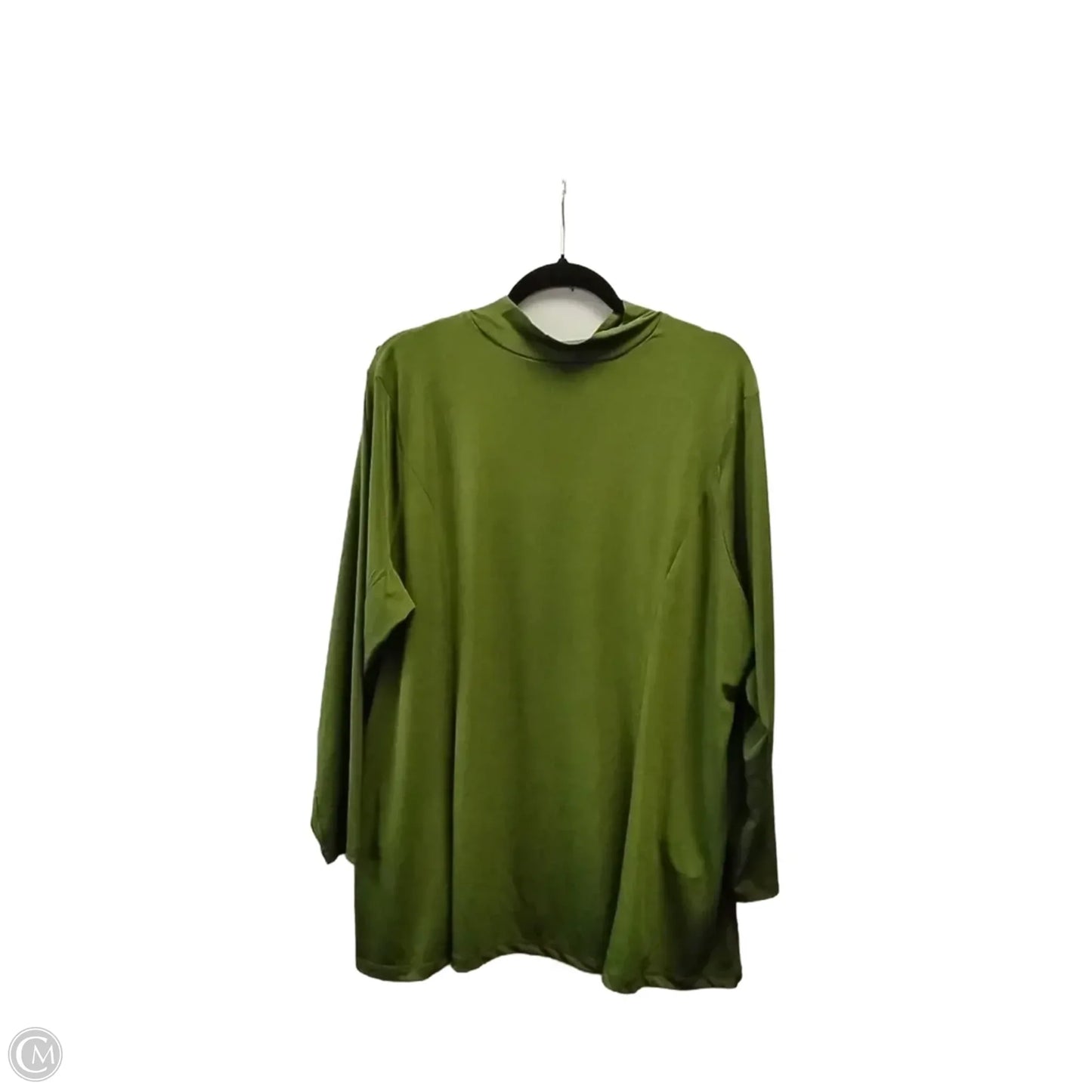 Top Long Sleeve By Susan Graver In Green, Size: 2x