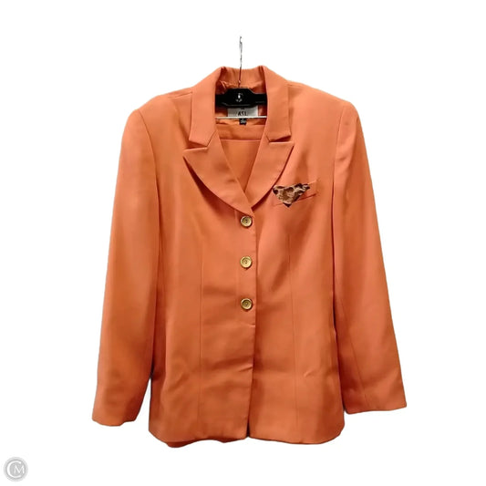 Skirt Set 2pc By Kasper In Orange, Size: 8