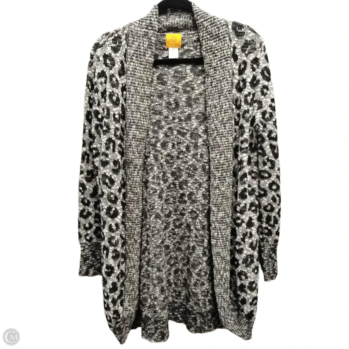 Sweater Cardigan By Ruby Rd In Black & White, Size: S