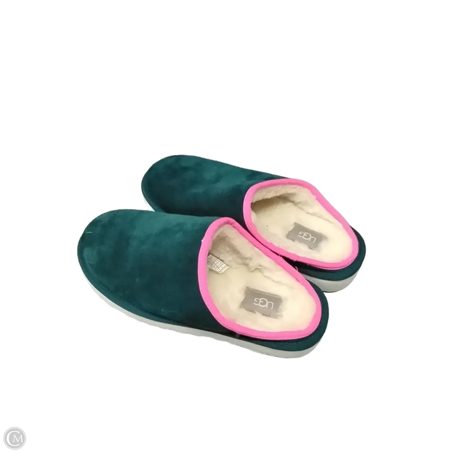 Slippers Designer By Ugg In Green, Size: 9