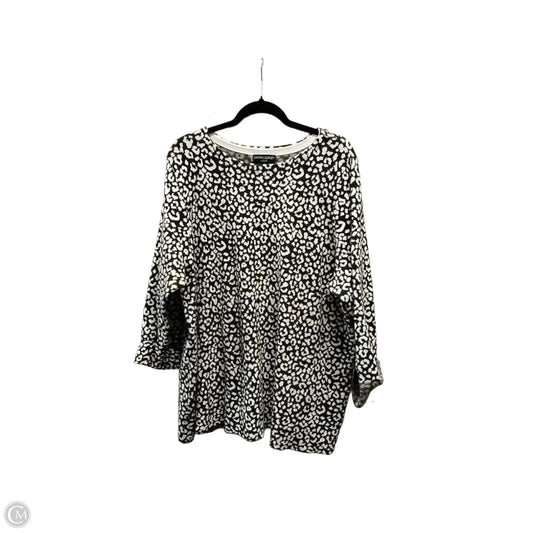 Sweater By Cynthia Rowley In Leopard Print, Size: 3x