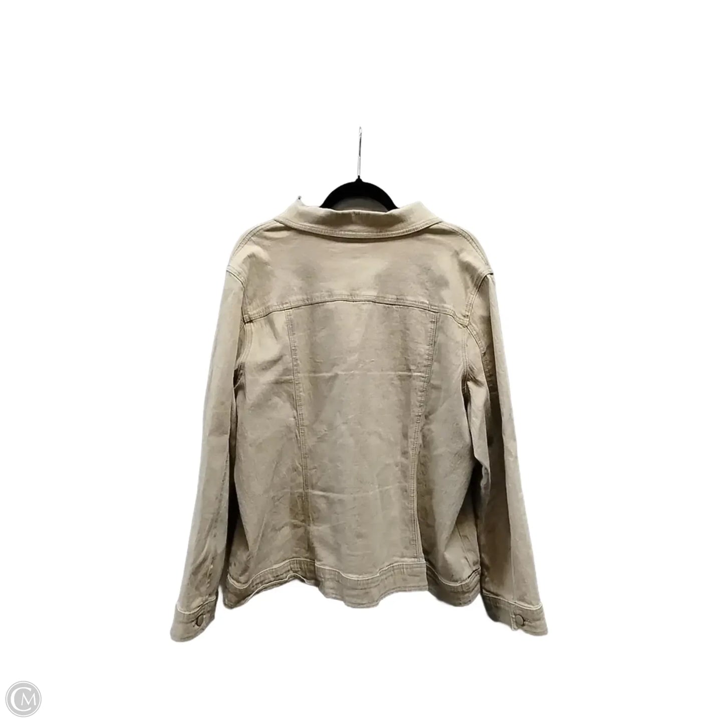 Jacket Denim By Diane Gilman In Beige, Size: 2x