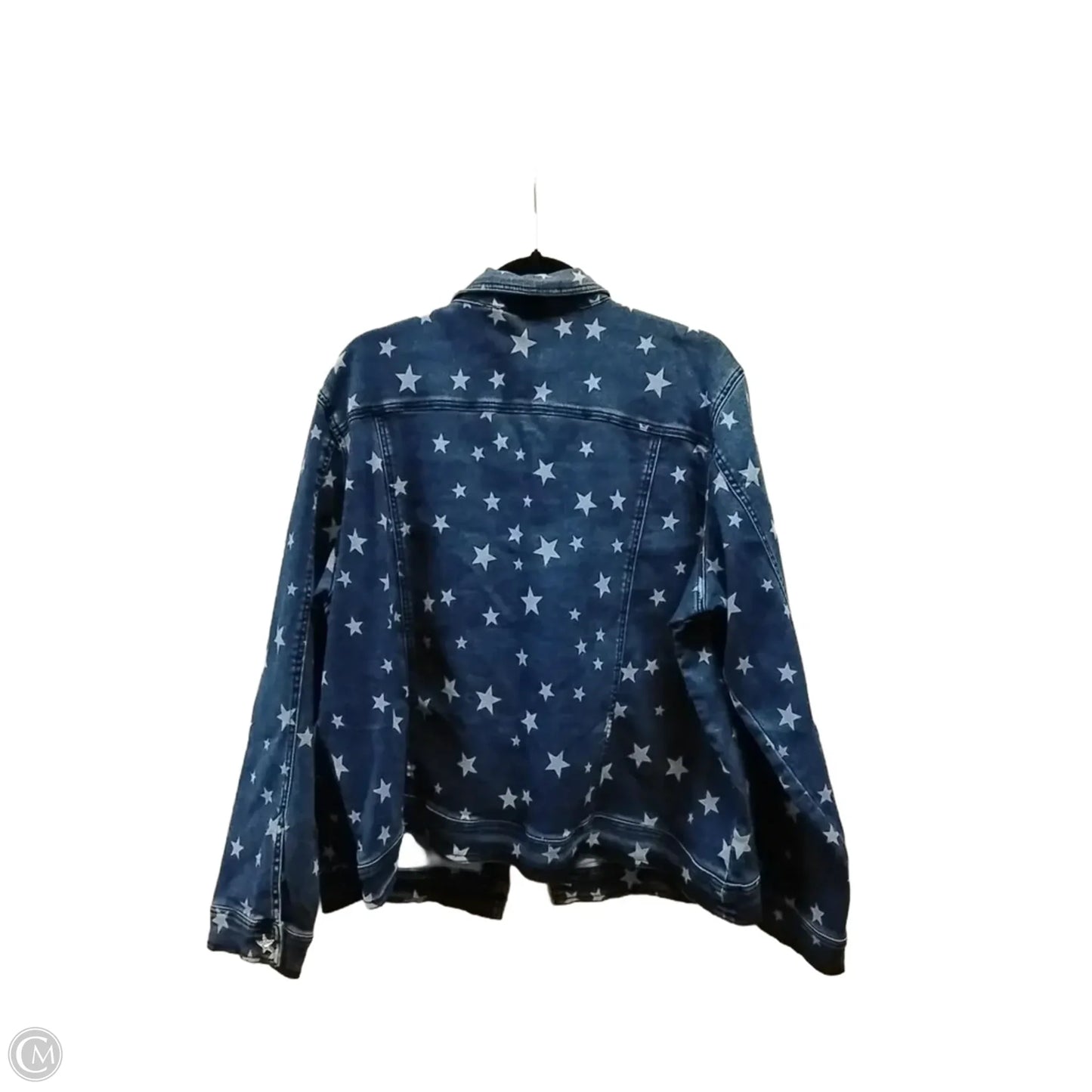 Jacket Denim By Clothes Mentor In Blue, Size: 2x