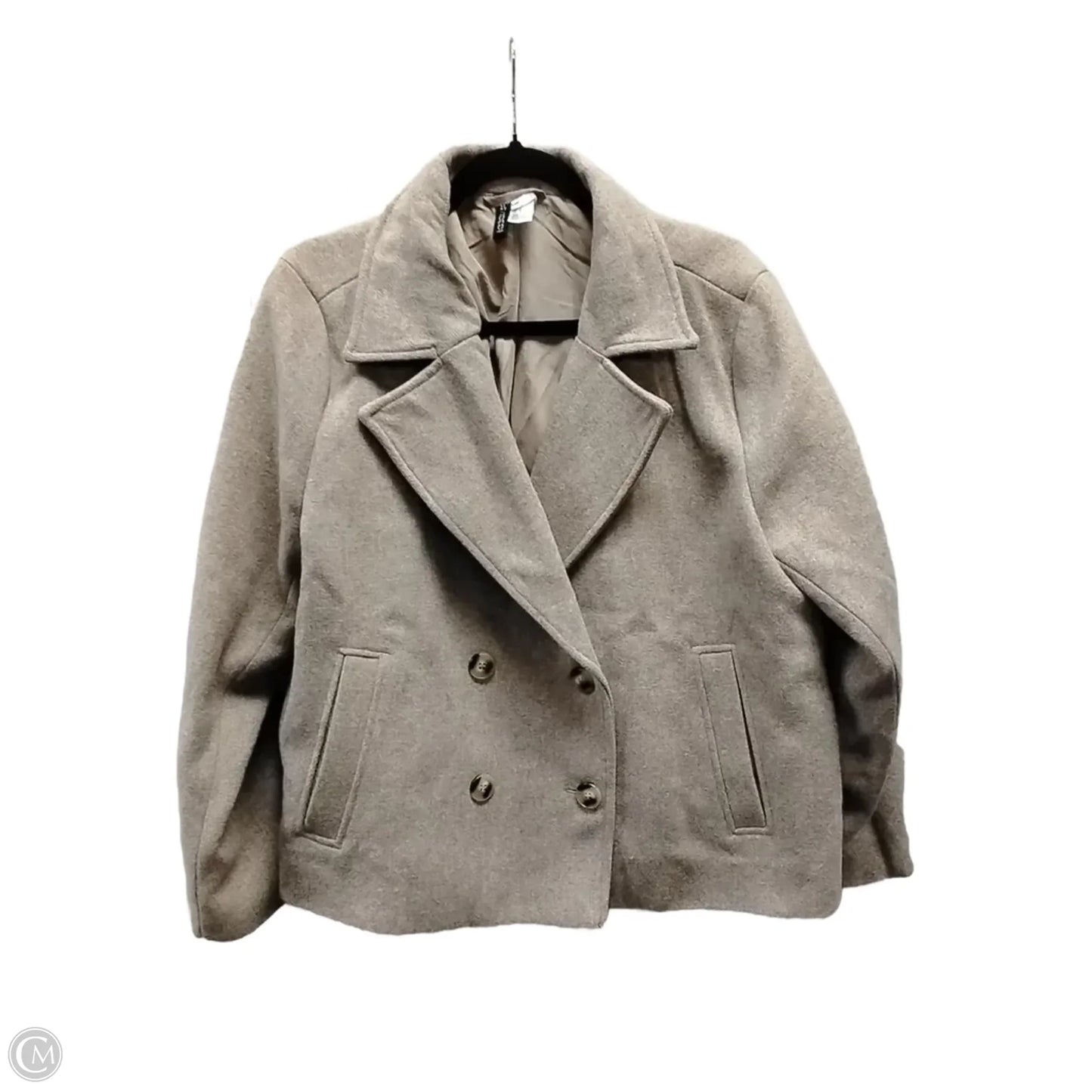 Coat Peacoat By Divided In Brown, Size: Xl