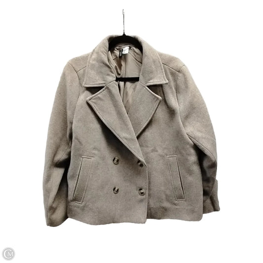 Coat Peacoat By Divided In Brown, Size: Xl