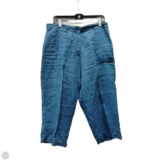 Pants Cropped By Lauren By Ralph Lauren In Blue, Size: 16