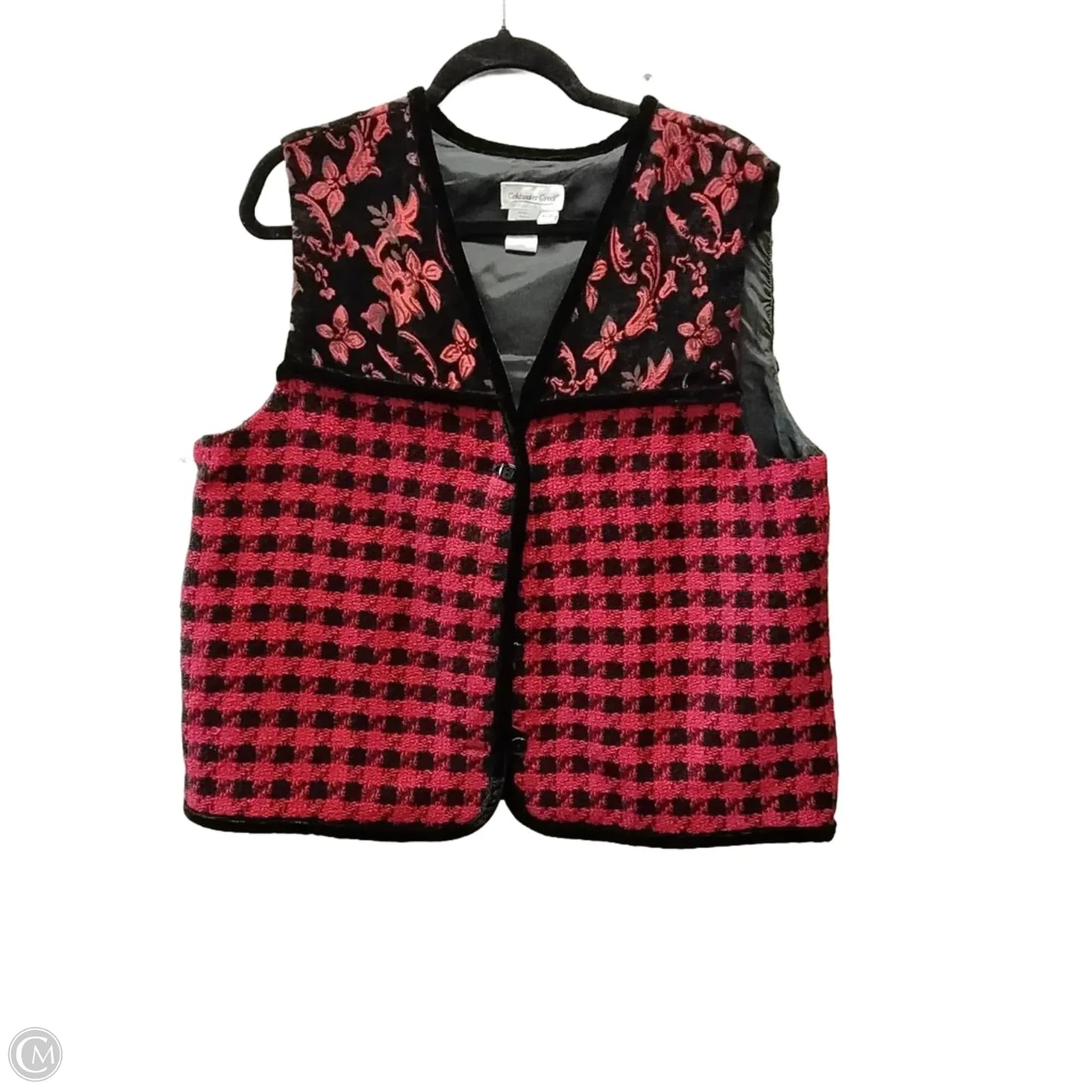Vest Other By Coldwater Creek In Black & Red, Size: Xl