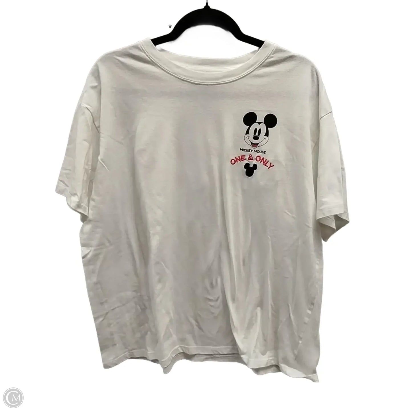 Top Short Sleeve By Disney In White, Size: Xl