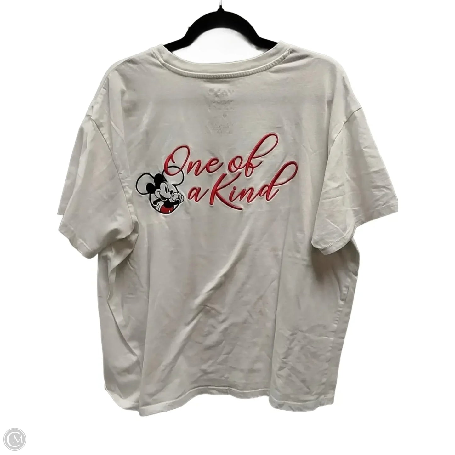 Top Short Sleeve By Disney In White, Size: Xl