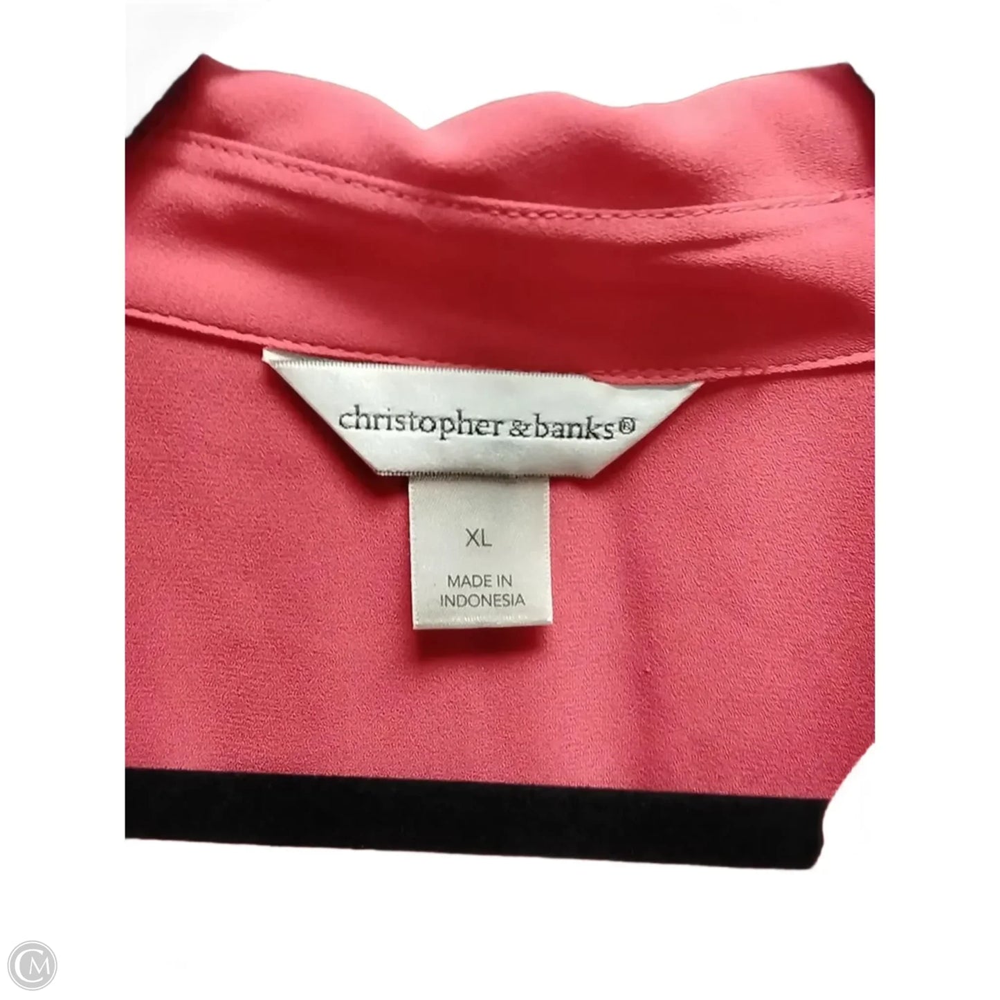 Blouse Long Sleeve By Christopher And Banks In Orange, Size: Xl