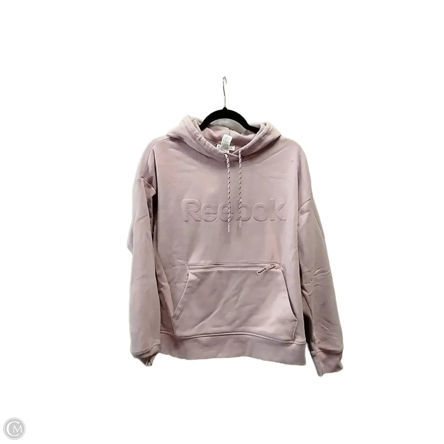 Sweatshirt Hoodie By Reebok In Purple, Size: L