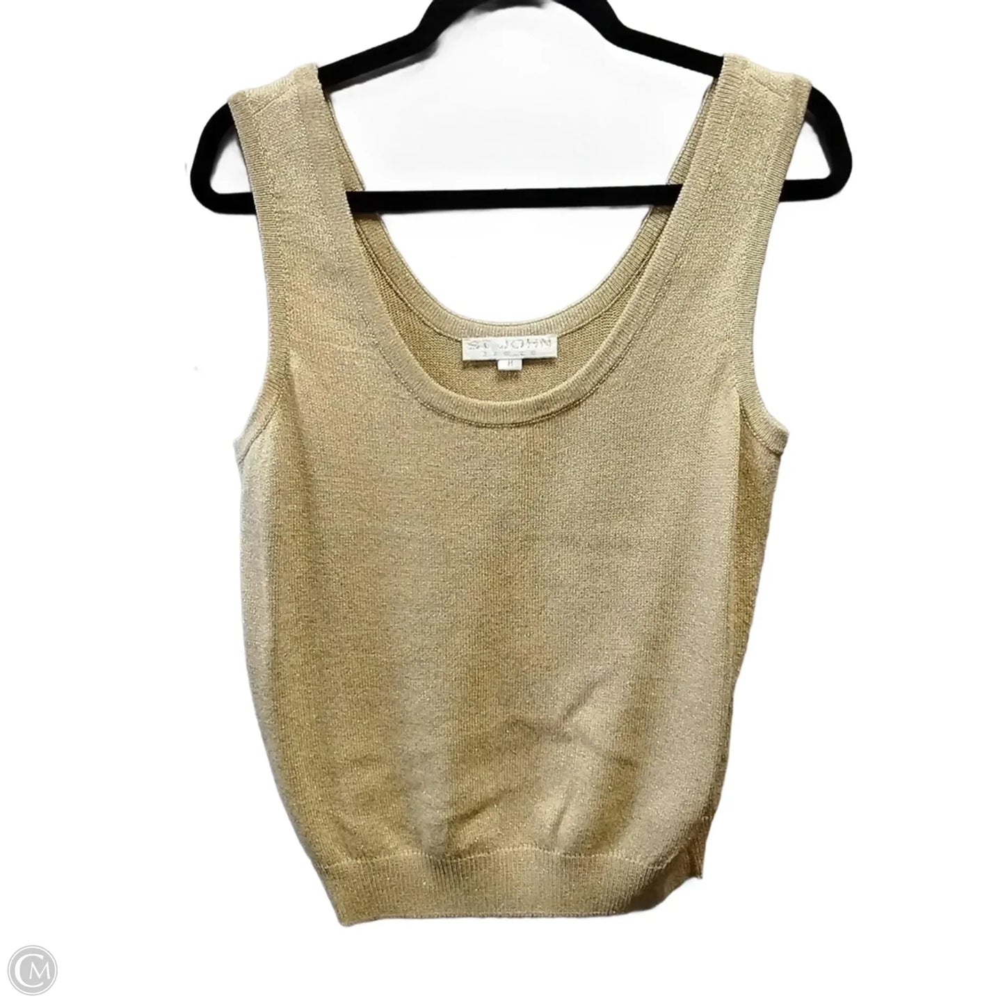 Sweater Short Sleeve By Clothes Mentor In Gold, Size: M