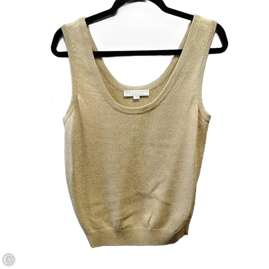 Sweater Short Sleeve By Clothes Mentor In Gold, Size: M