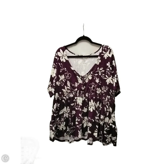 Top Short Sleeve By Torrid In Floral Print, Size: 4x