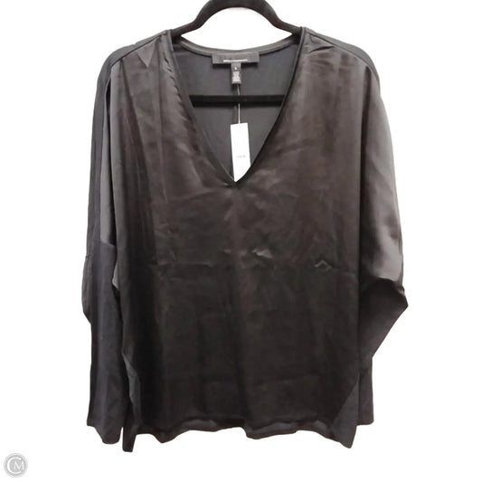 Blouse Long Sleeve By White House Black Market In Black, Size: L