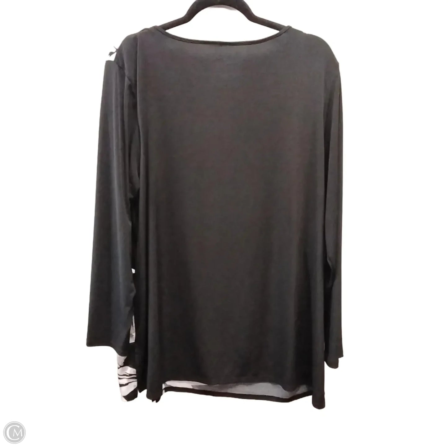 Blouse Long Sleeve By Chicos In Floral Print, Size: Xl