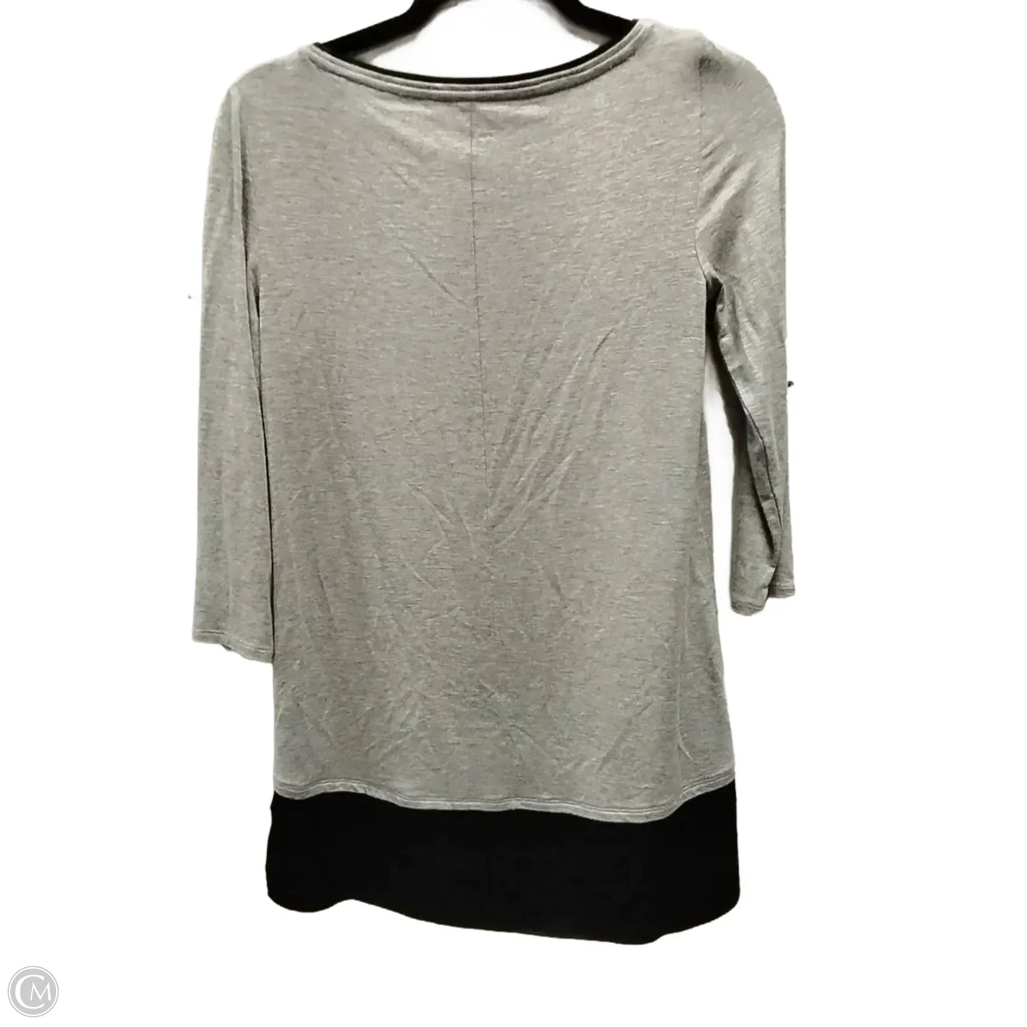 Top Long Sleeve By White House Black Market In Grey, Size: Xxs