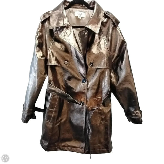 Coat Trench Coat By Easel In Bronze, Size: S