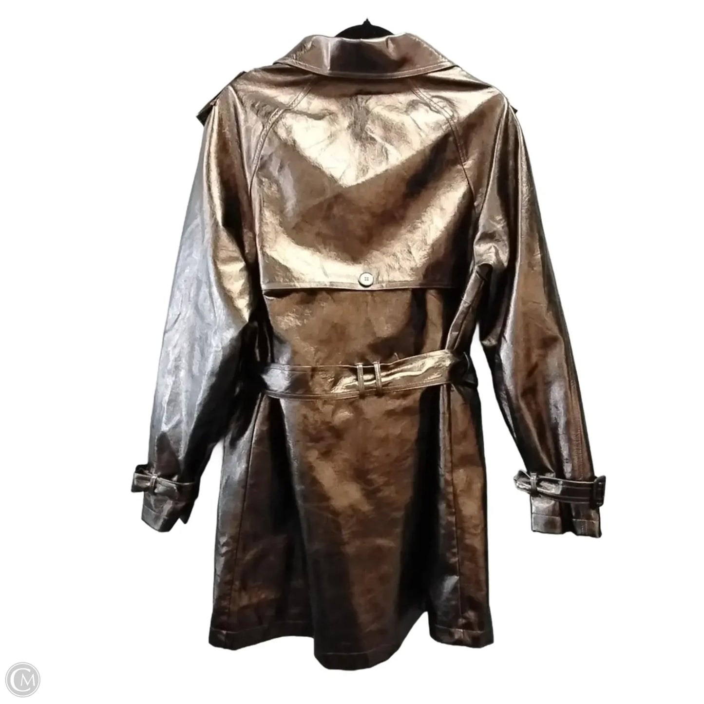 Coat Trench Coat By Easel In Bronze, Size: S