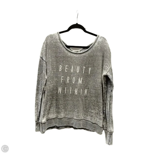 Sweatshirt Crewneck By Ideology In Grey, Size: M