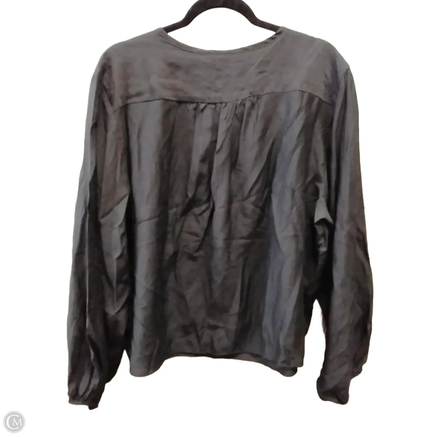 Blouse Long Sleeve By H&m In Black, Size: L