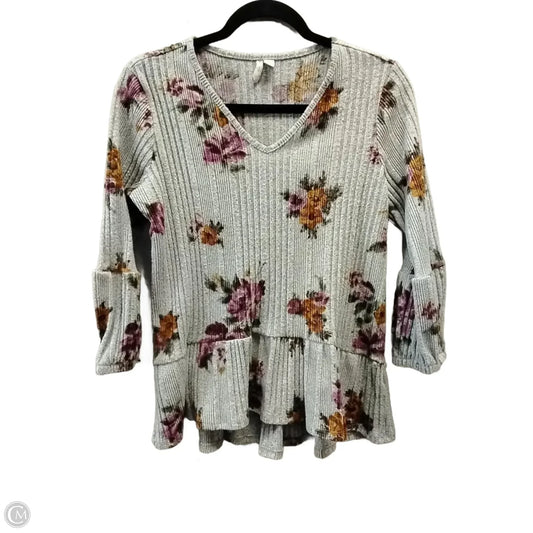 Sweater By Cato In Floral Print, Size: M