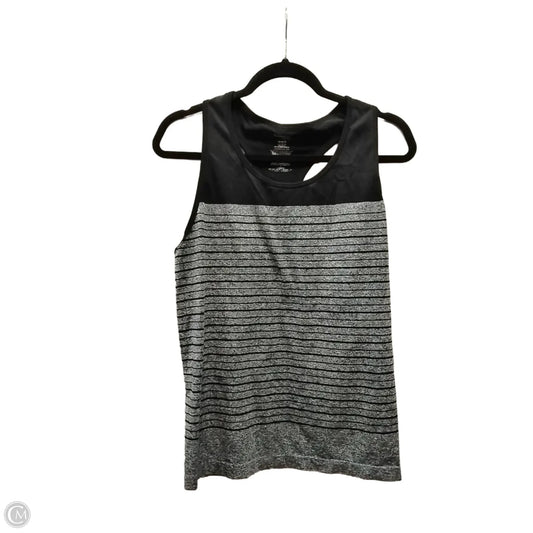 Athletic Tank Top By Danskin In Black & Grey, Size: L