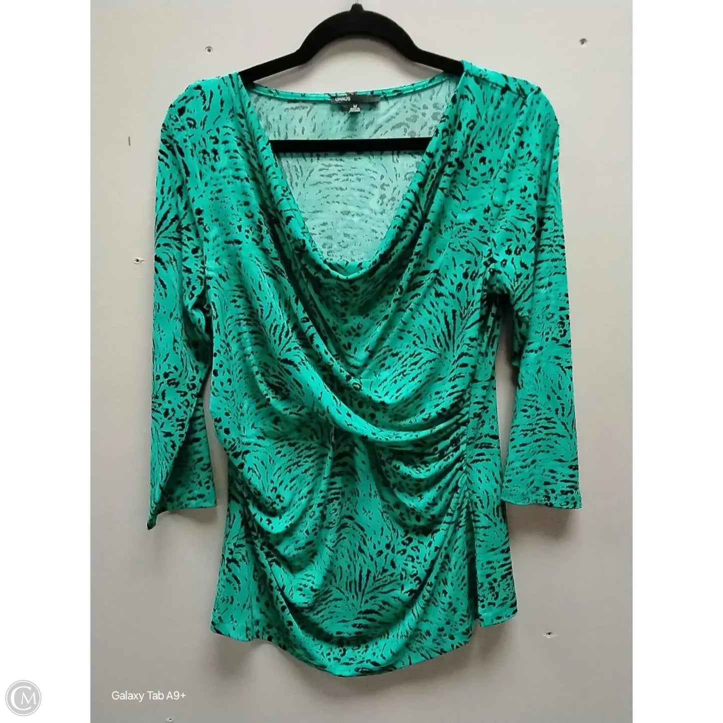 Blouse Long Sleeve By Chaus In Animal Print, Size: M