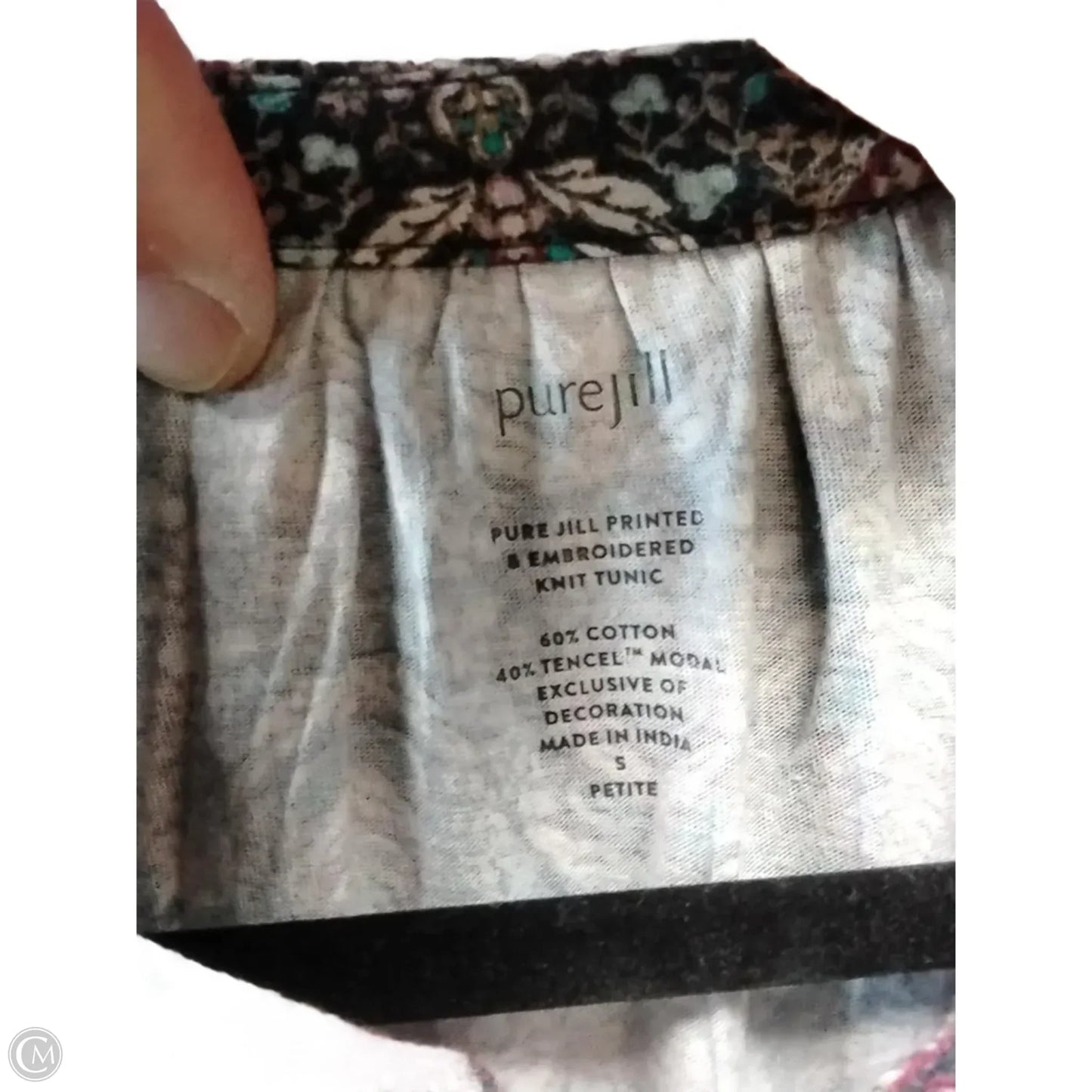 Top Long Sleeve By J. Jill In Paisley Print, Size: S
