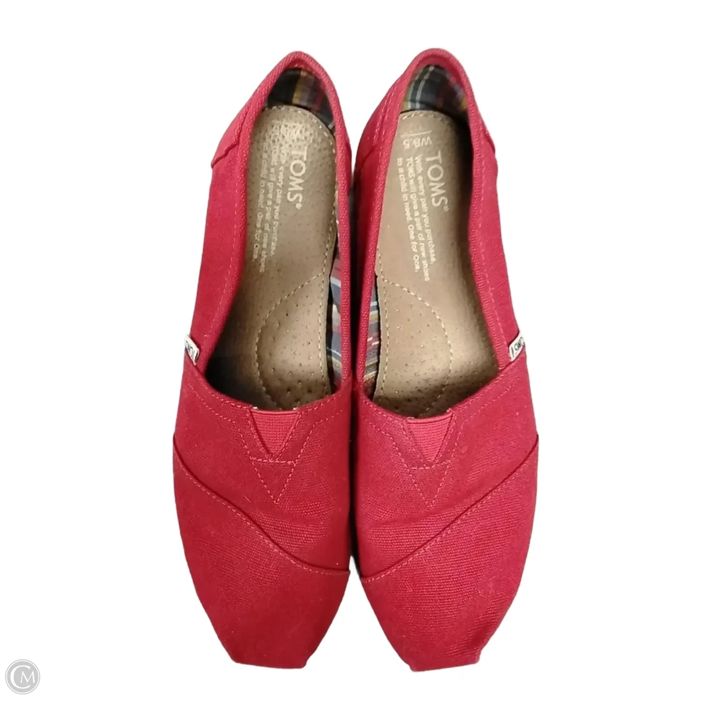 Shoes Flats By Toms In Red, Size: 8.5