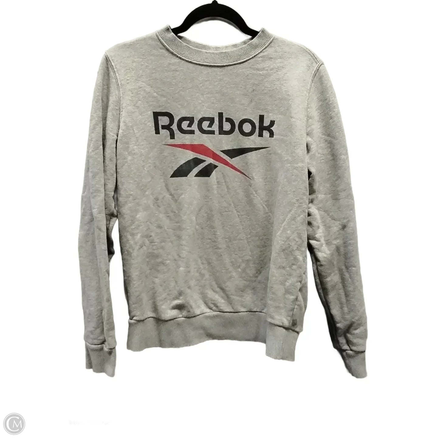Athletic Sweatshirt Crewneck By Reebok In Grey, Size: M