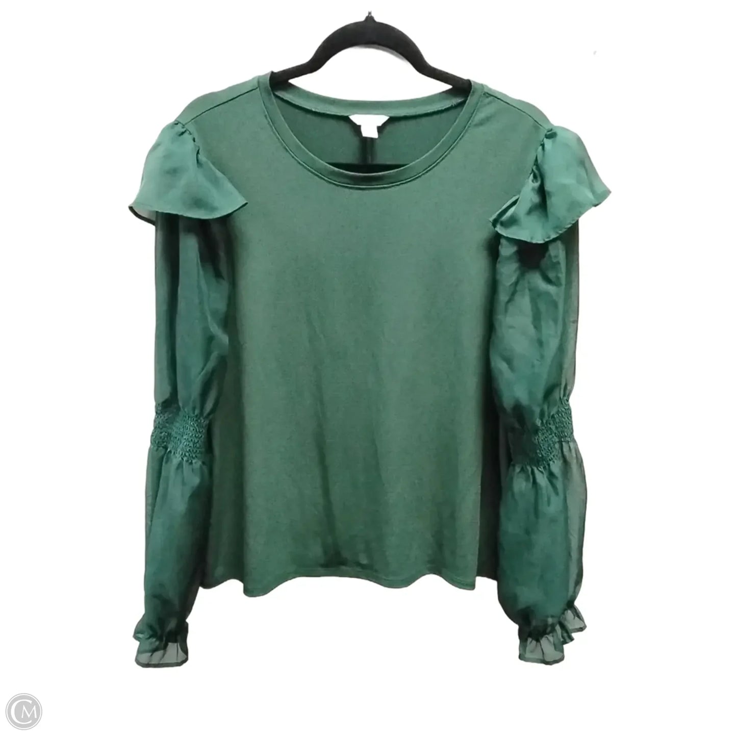 Blouse Long Sleeve By Cato In Green, Size: L