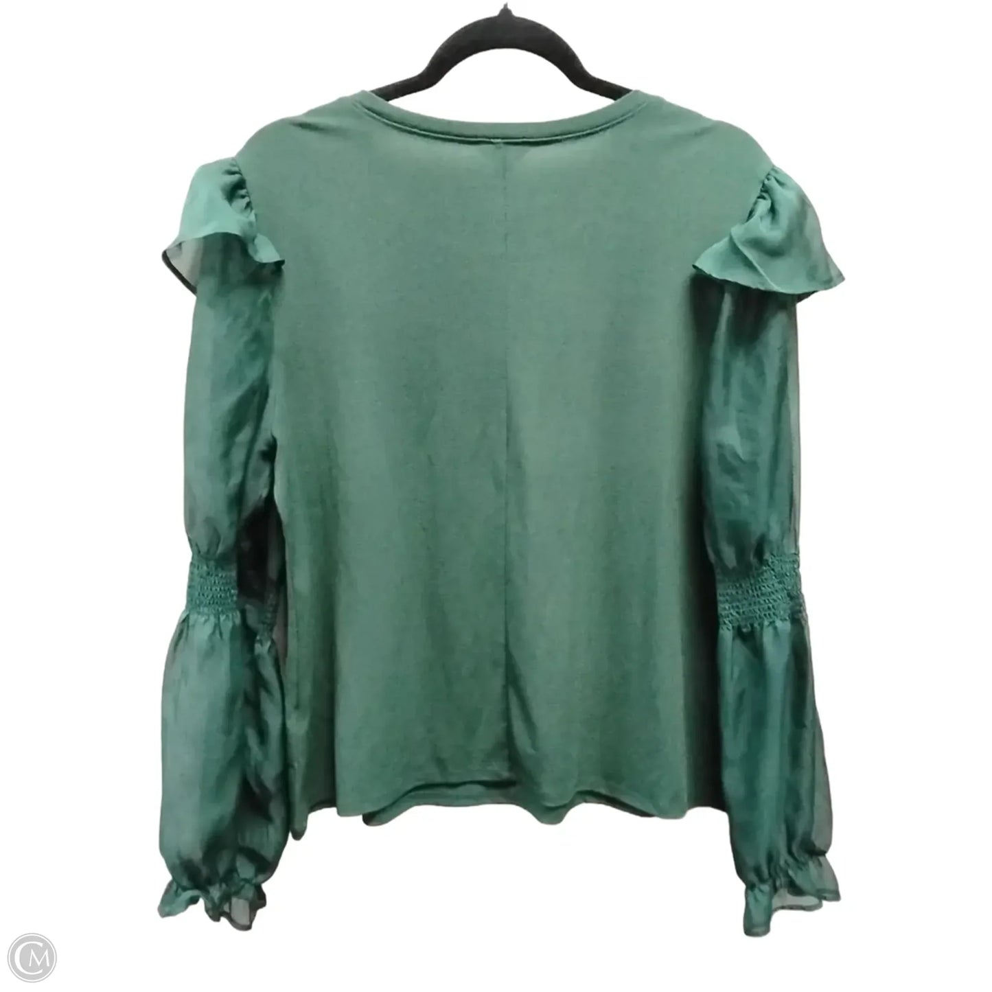 Blouse Long Sleeve By Cato In Green, Size: L